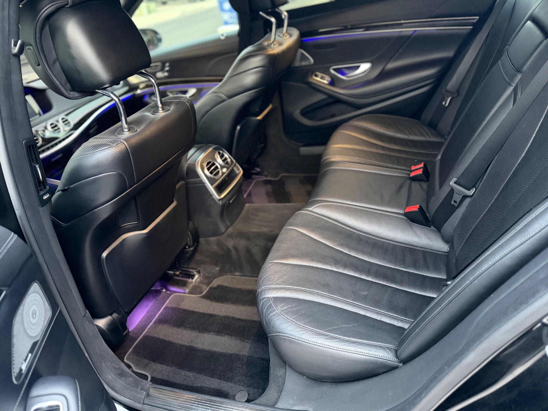 Mercedes S-Class rear leather seats deep cleaned