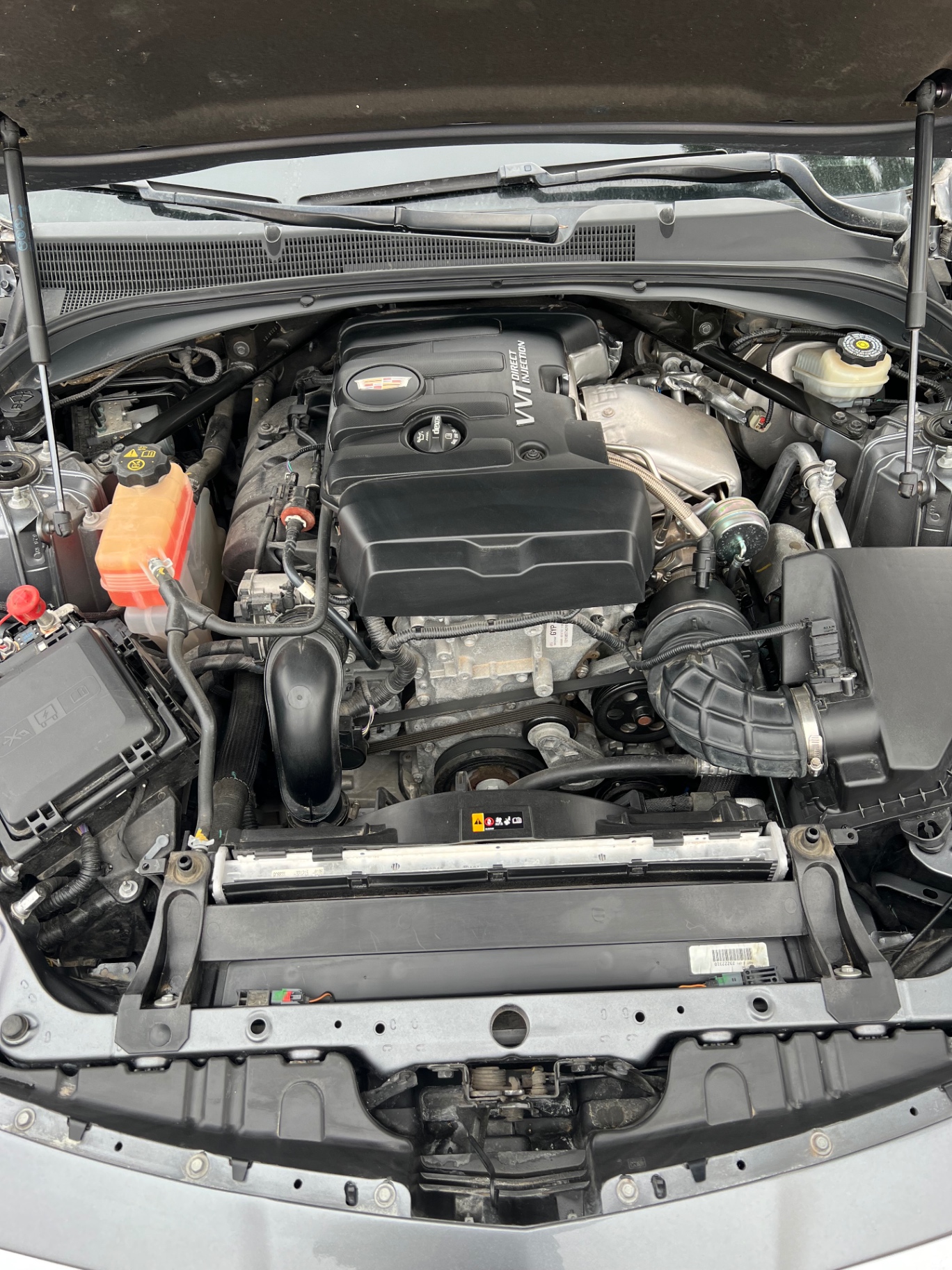 Cadillac CTS VVT direct injection engine bay detailed