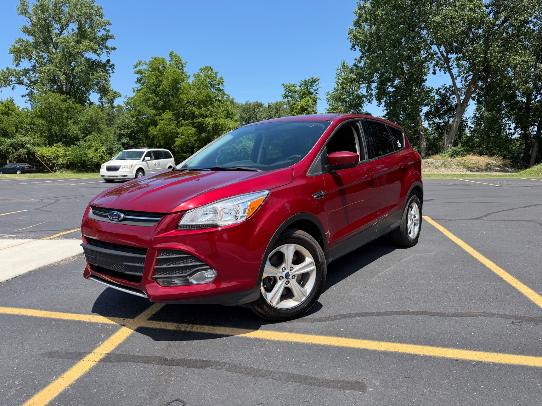 Red Ford Escape SUV detailed exterior